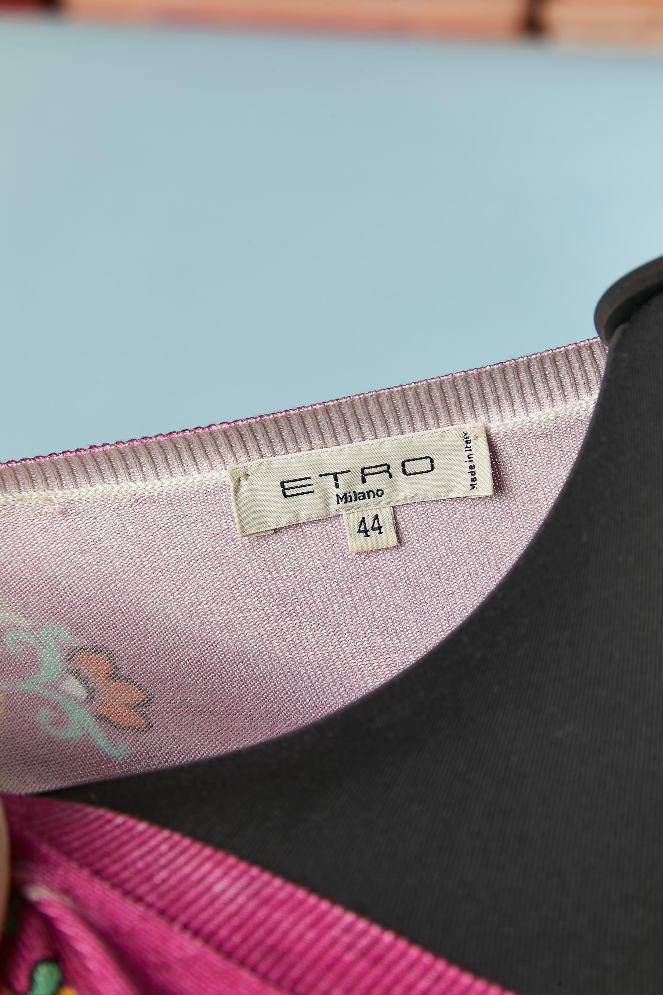 Pull en coton à maille fine imprimée ETRO en vente 1