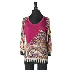 Printed thin knit cotton sweater ETRO 