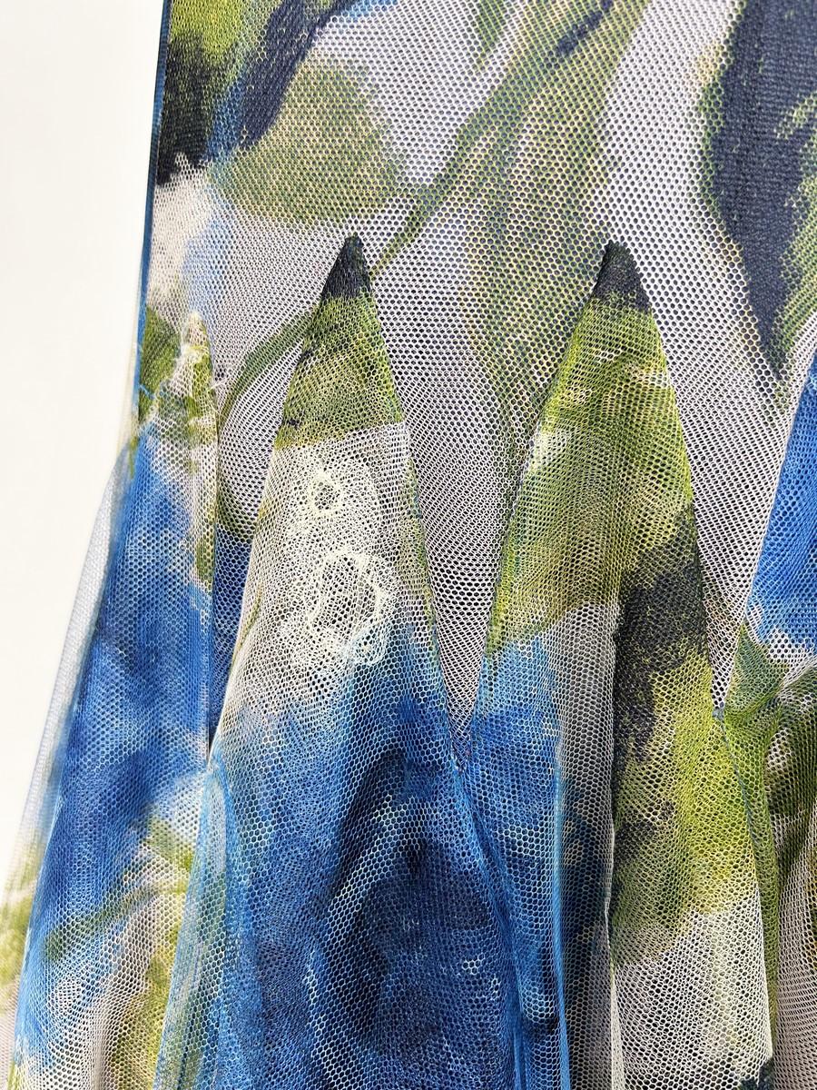 Printed tulle dress by Nina Ricci Couture by Brossin de Méré - Paris Circa 1956 11