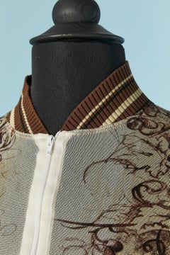 Printed tulle jacket with striped ribs edge JEAN-PAUL GAULTIER Classique