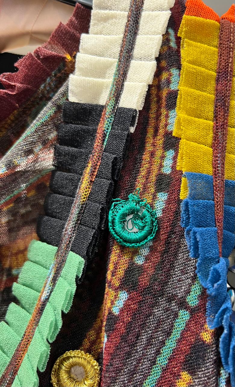 Débardeur en tulle imprimé avec volants et miroirs JEAN-PAUL GAULTIER en vente 1