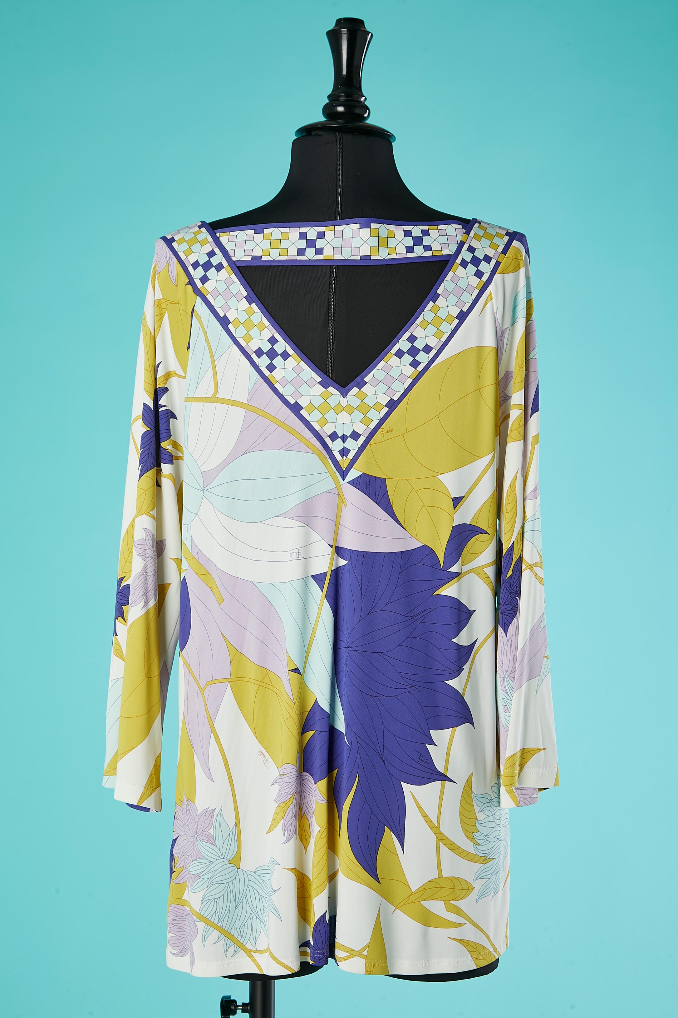 Printed tunic in rayon jersey Emilio Pucci  For Sale 1