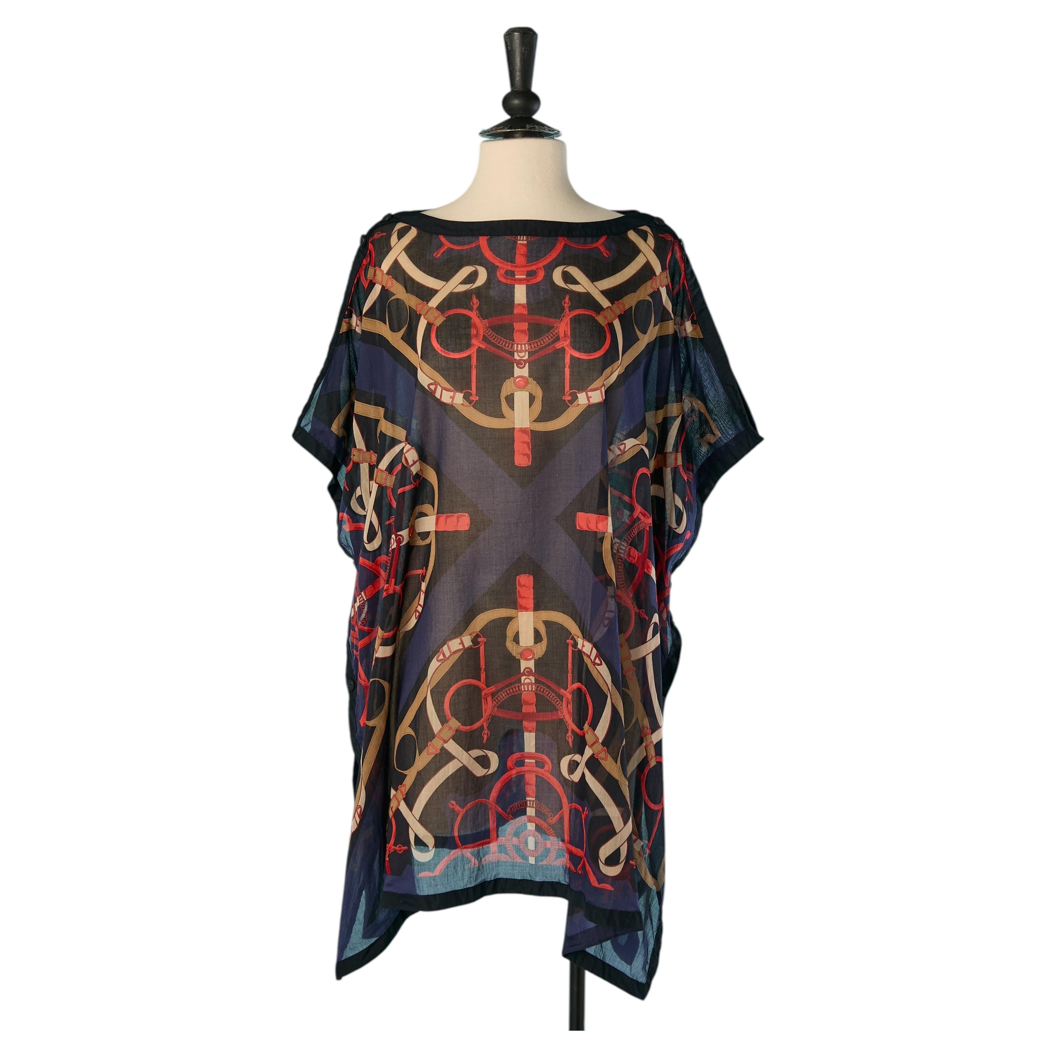 Printed veil cotton tunique HERMES