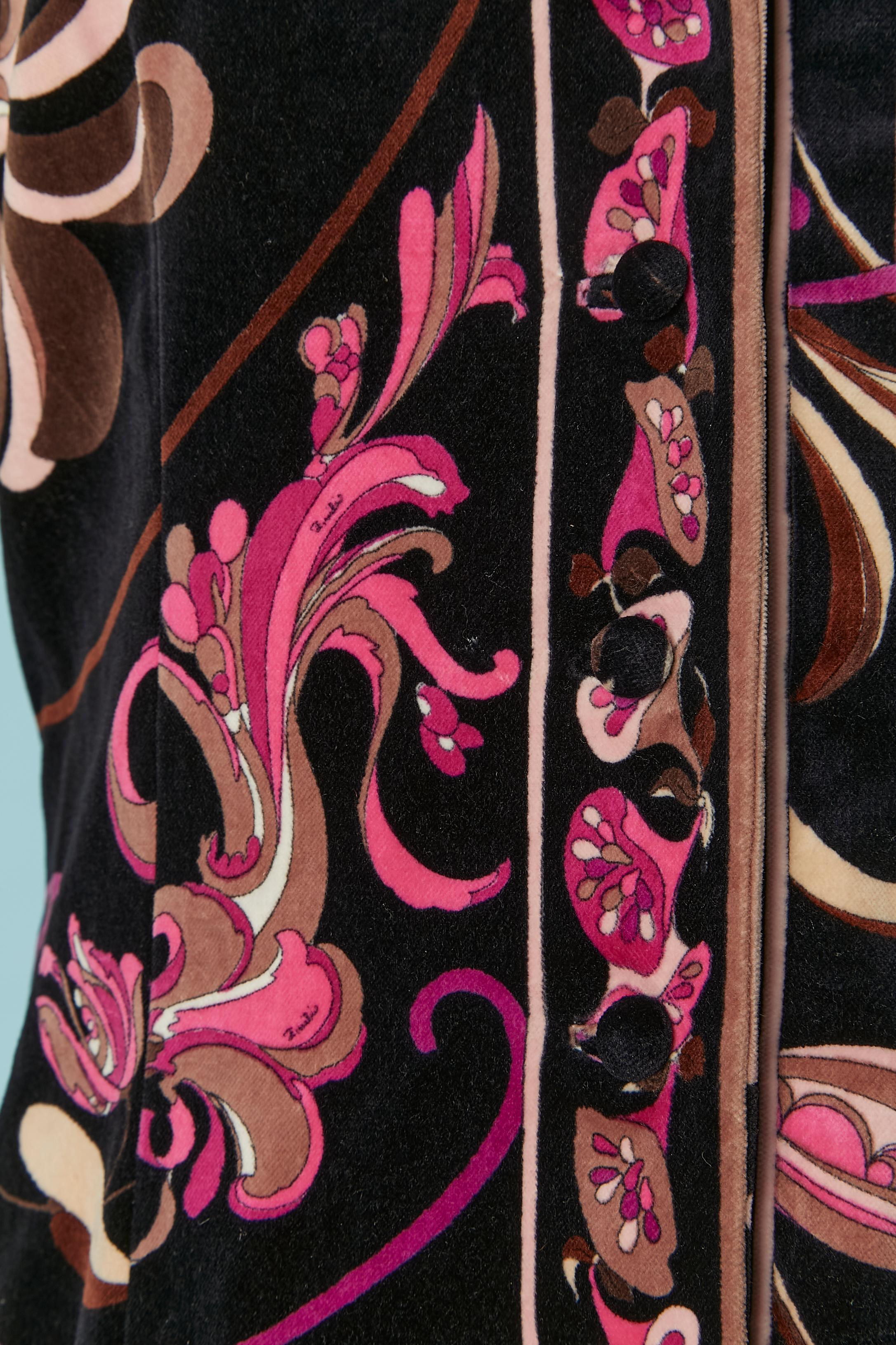 Black Printed velvet dress EMILIO PUCCI For Sale