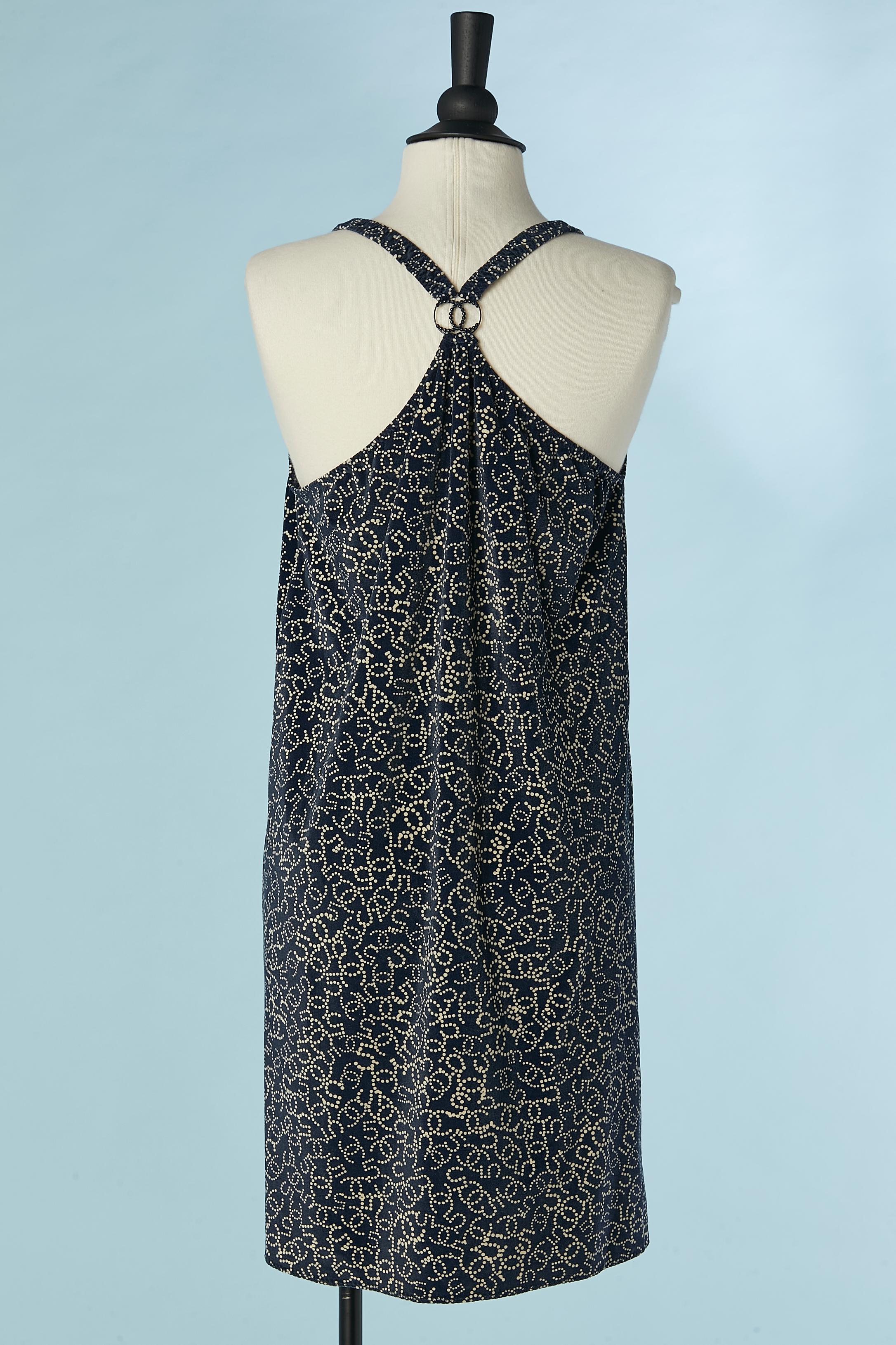 Robe de cocktail en lycra imprimée CHANEL Excellent état - En vente à Saint-Ouen-Sur-Seine, FR