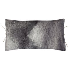 Printed Velvet Pillow Smudge Carbon