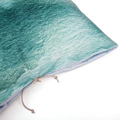 Printed Velvet Pillow Smudge Jade