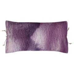 Printed Velvet Pillow Smudge Lilac