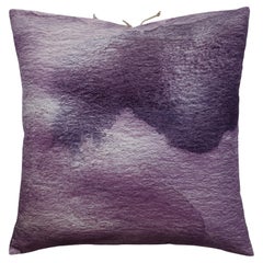 Printed Velvet Pillow Smudge Lilac