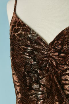 Printed velvet slip dress VERSACE