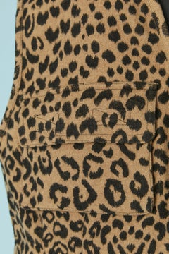 Printed vest with zip closure and pocket front and back  Sonia Rykiel Circa 1980