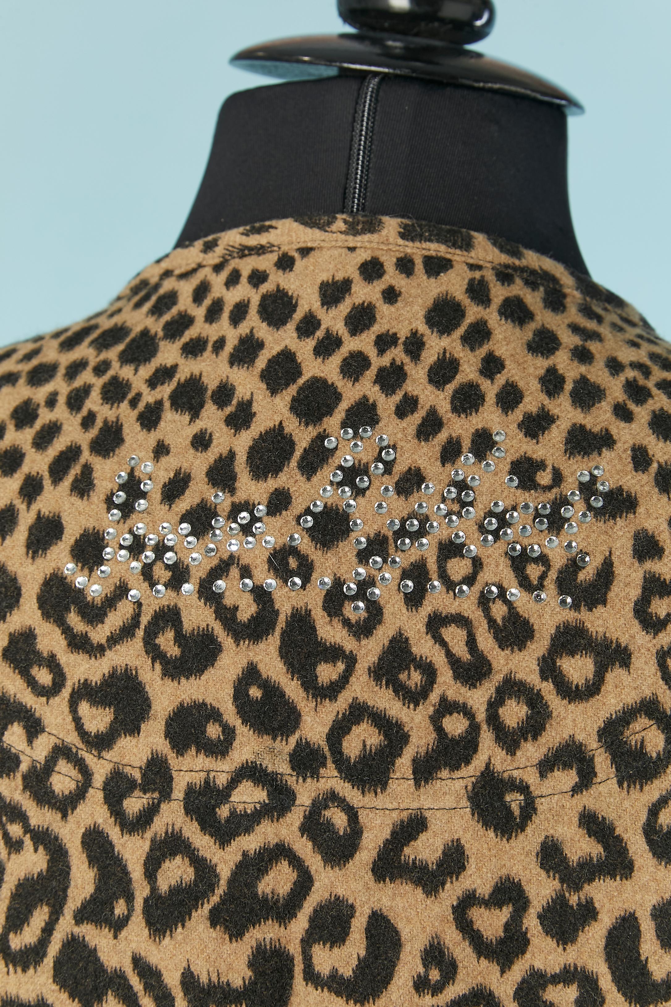 Printed vest with zip closure and pocket front and back  Sonia Rykiel Circa 1980 For Sale 2