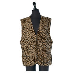 Printed vest with zip closure and pocket front and back  Sonia Rykiel Circa 1980