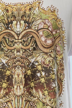 Printed white cotton tee-shirt Just Cavalli