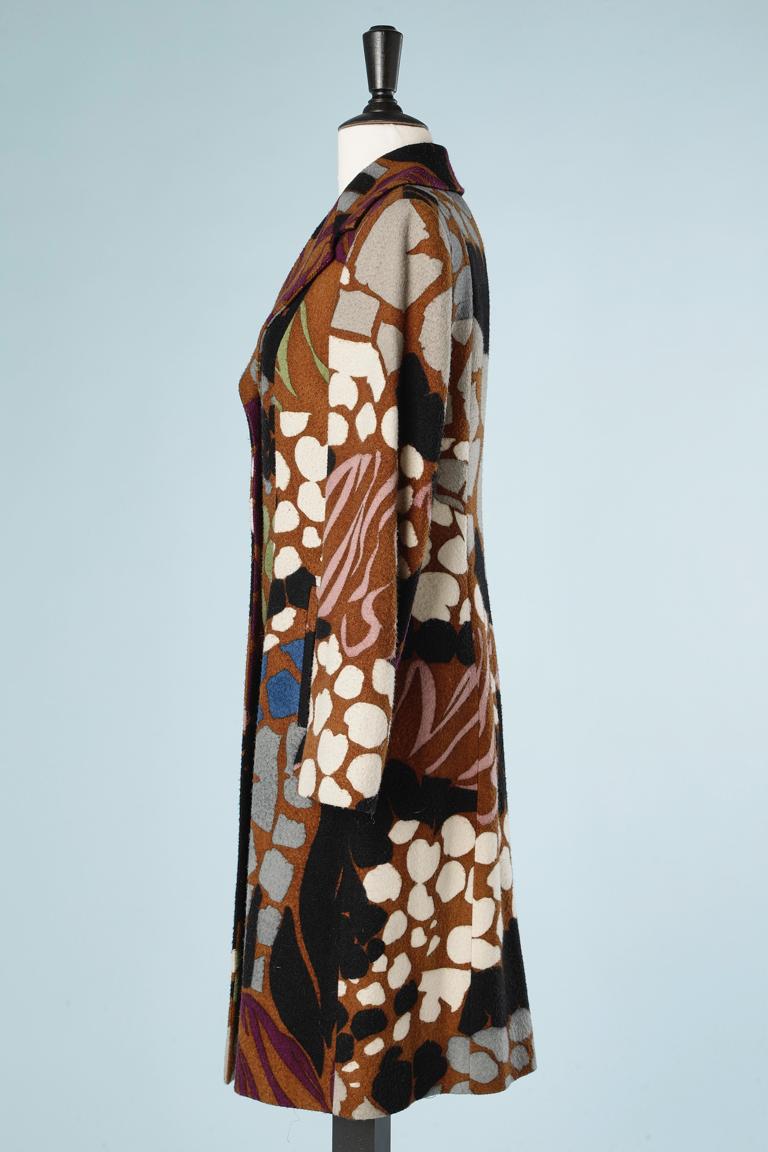 Printed wool single breasted coat M Missoni  In Excellent Condition For Sale In Saint-Ouen-Sur-Seine, FR
