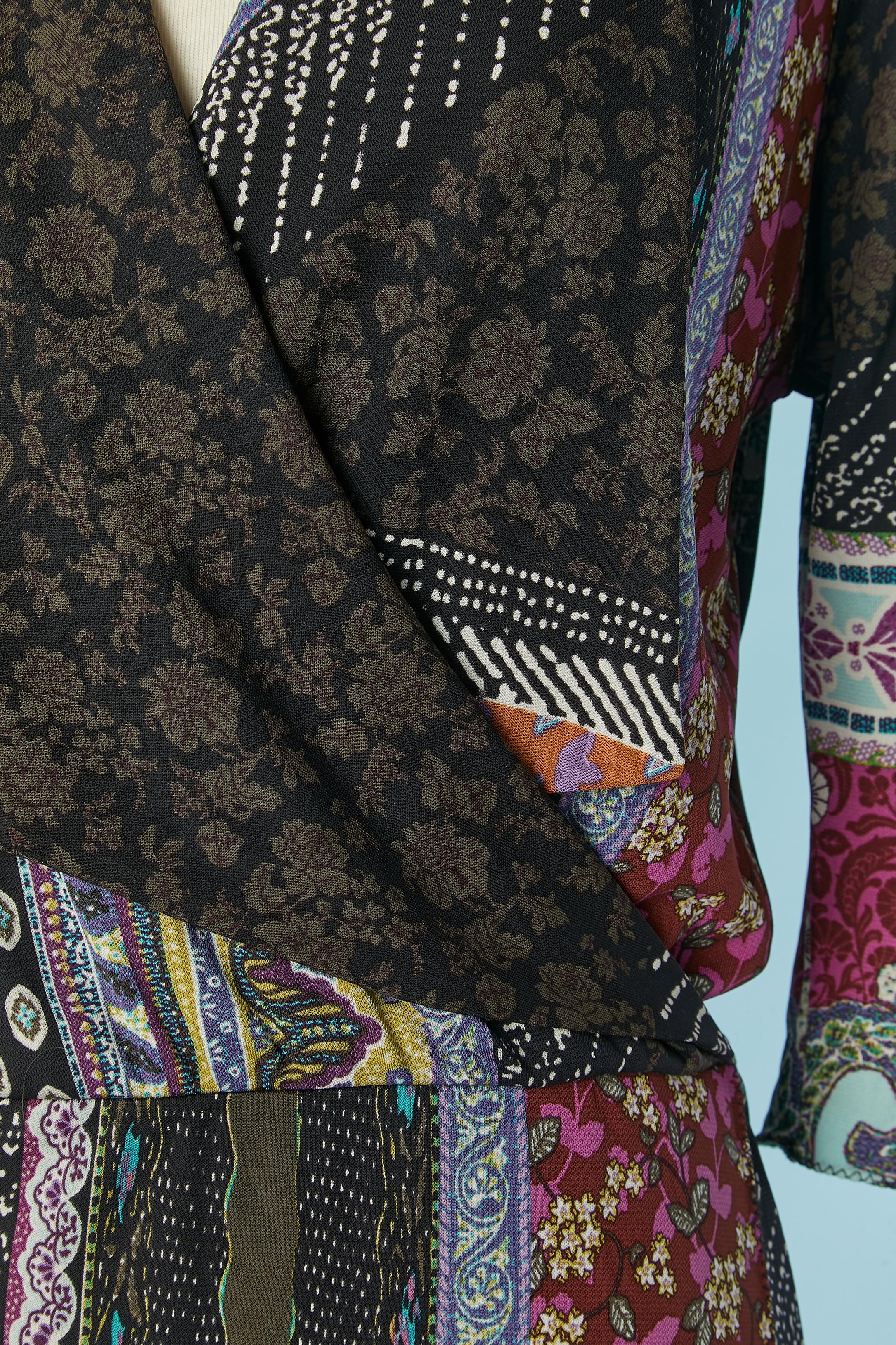 Black Printed wrap dress ETRO For Sale