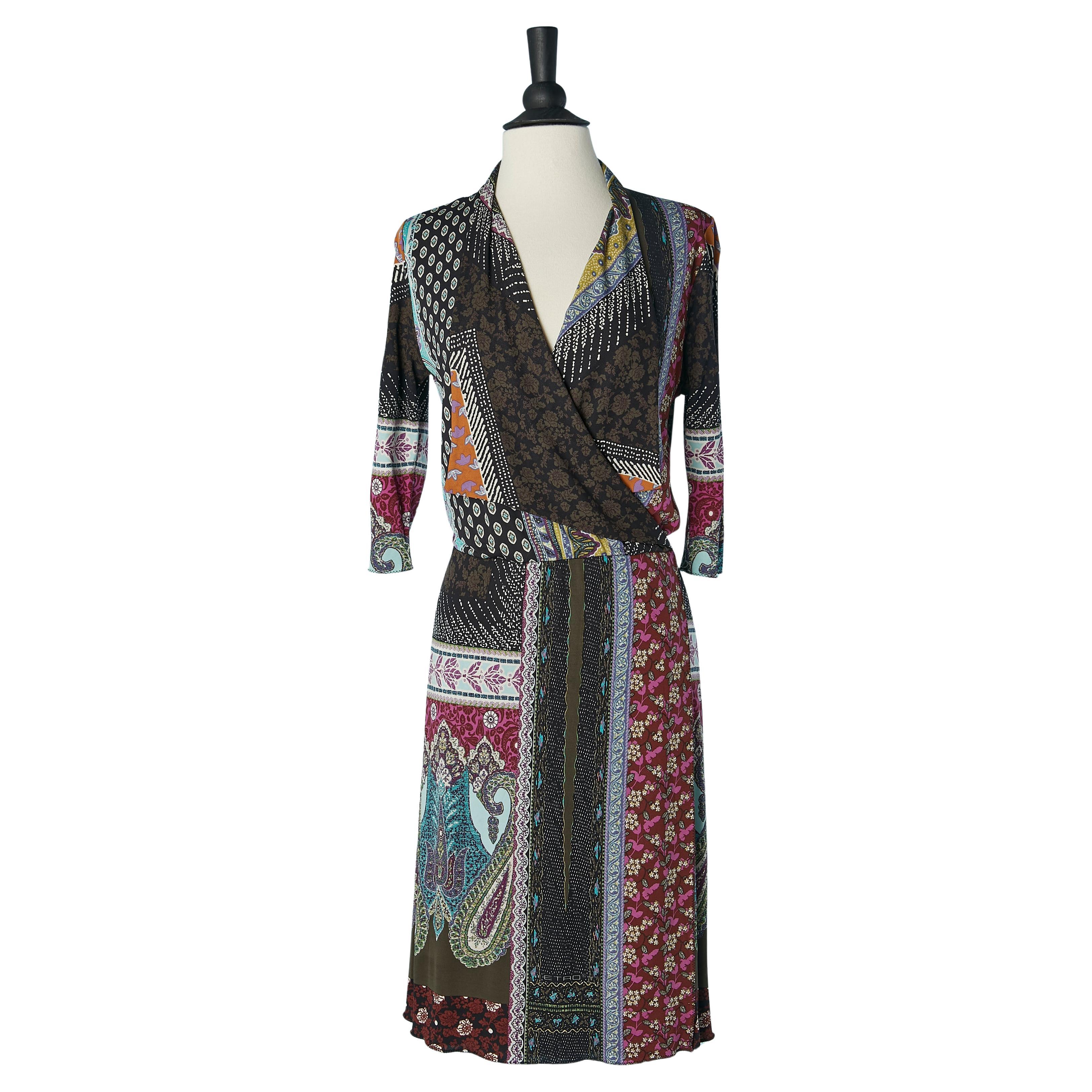 Printed wrap dress ETRO For Sale