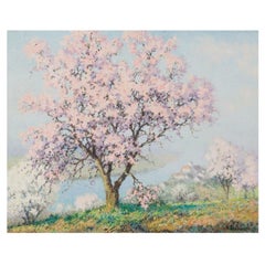 Printemps, Raymond Thibesart, Post-Impressionistic Oil Painting, 20th Century