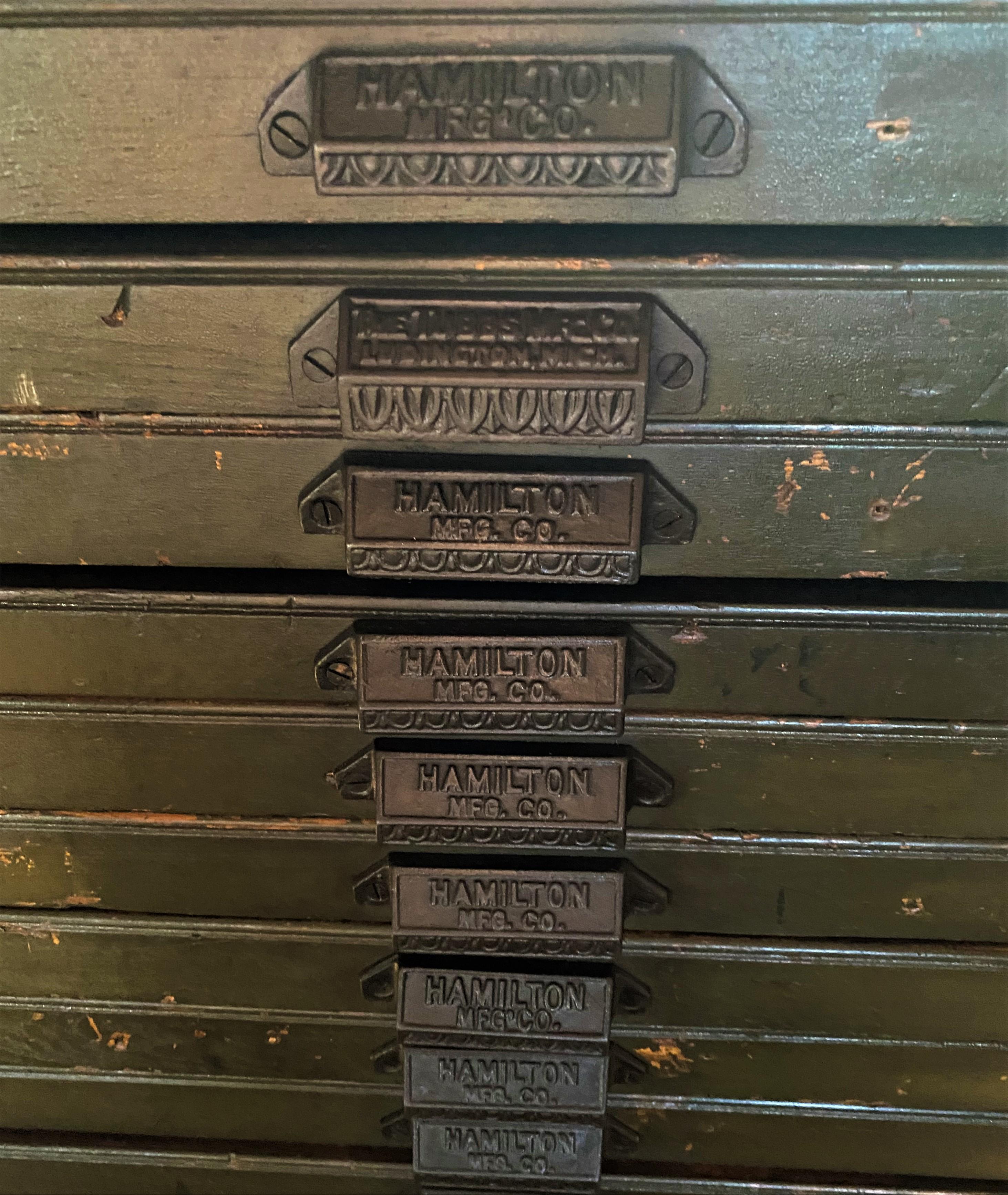 20th Century Printer's Typeset Cabinet