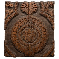 Printing Block Wallpaper Complete Repeat Empire Acanthus Leaf Roundel