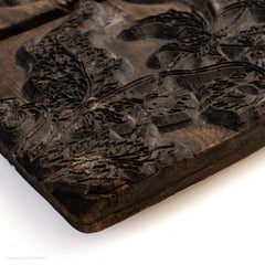 Printing Block Wallpaper Complete Repeat Metal Peonies