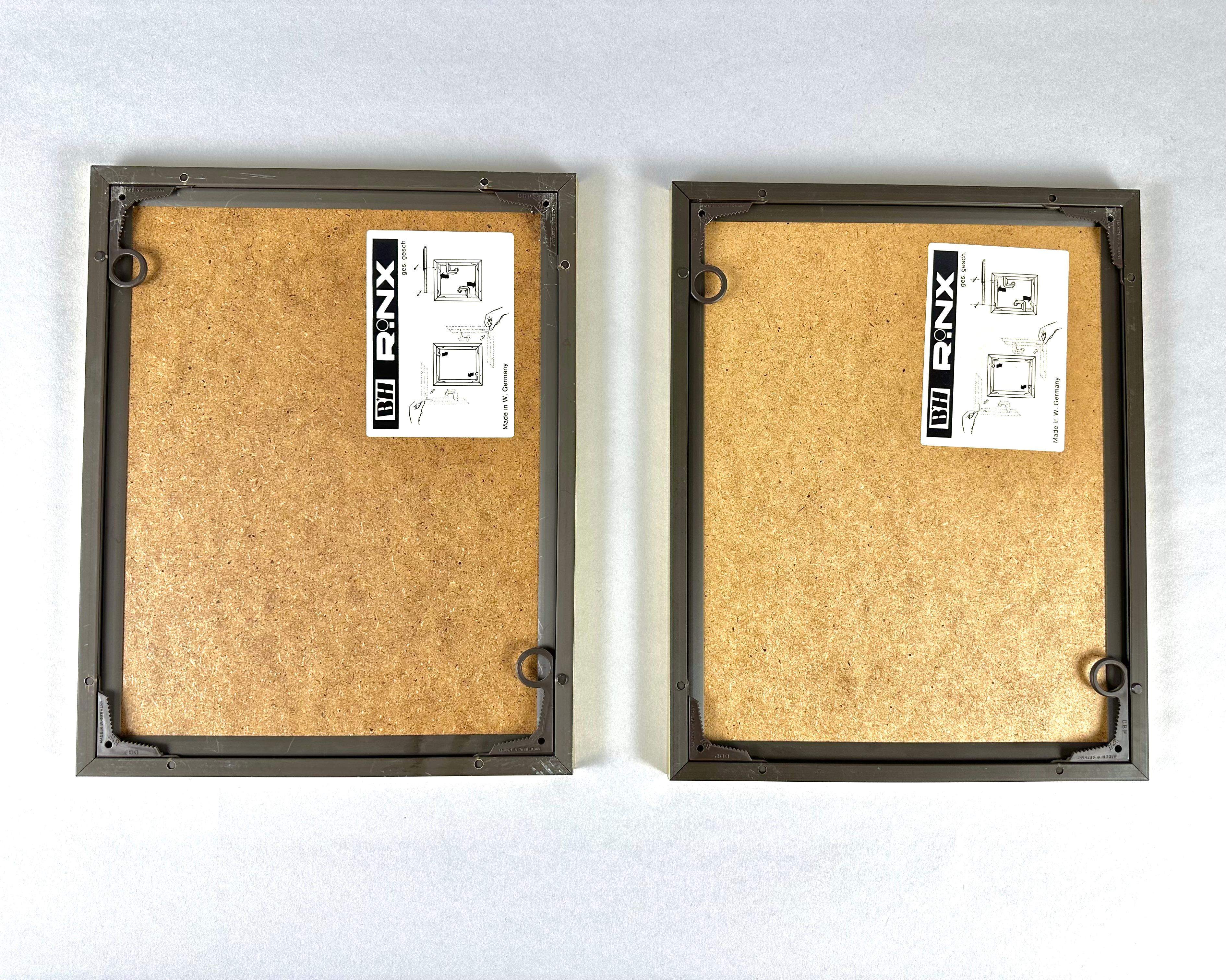 Stampe con cornice Set di 2 Art Decor Vintage Germania in vendita 1