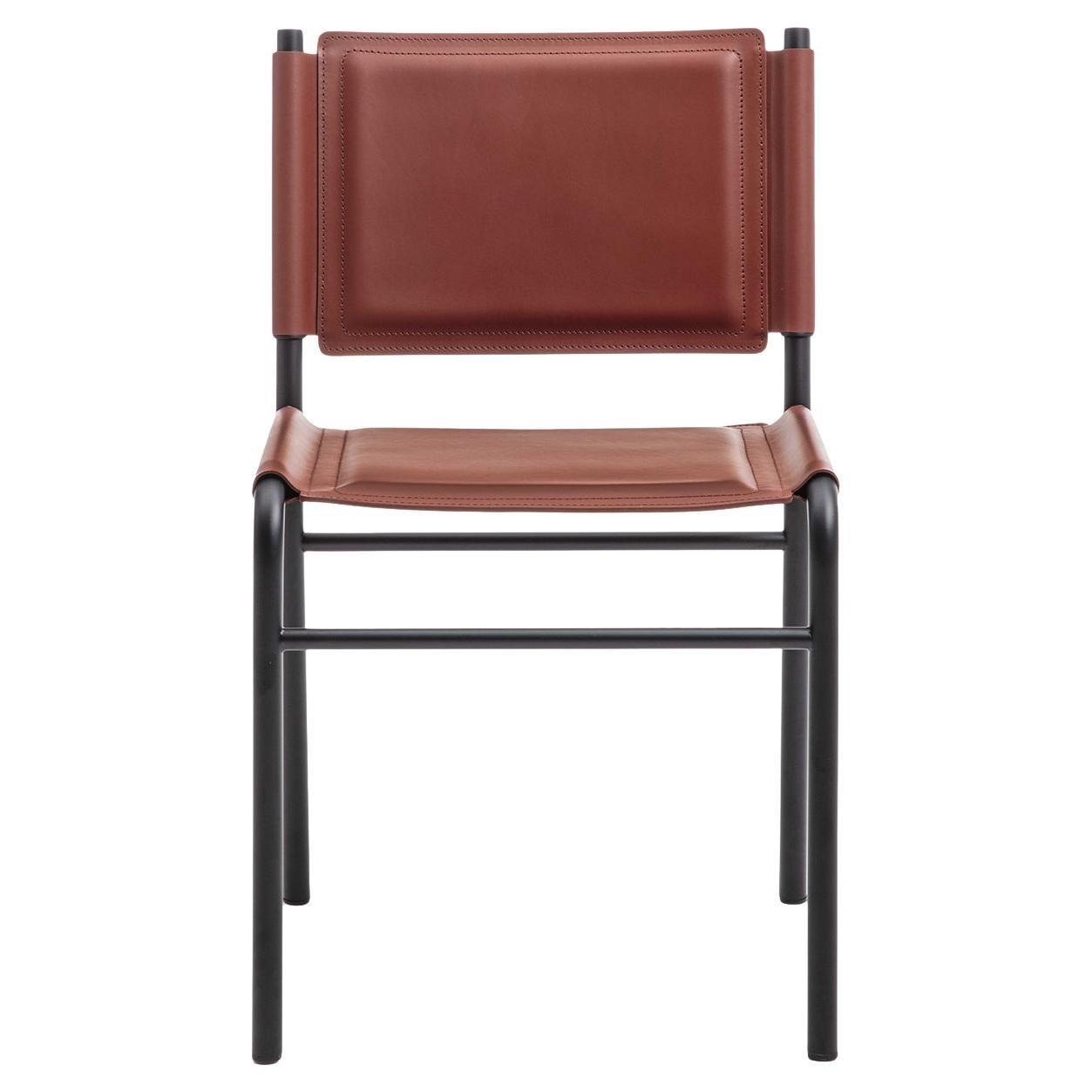 Pris Red Leather Chair by Enrico Pellizzoni