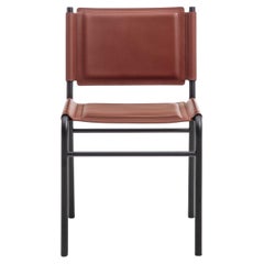 Pris Red Leather Chair by Enrico Pellizzoni