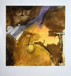 Priscila Vergara, ¨Trazos de atardecer¨, 2013, Aguatinta, 22.4x21.3 in