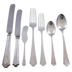 Servizio di posate in argento sterling Priscilla by Manchester 37 pezzi Scarso