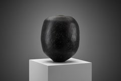 Priscilla Mouritzen Black Ceramic Vase, Denmark ca 1980s