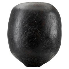 Priscilla Mouritzen Black Ceramic Vase, Denmark ca 1980s