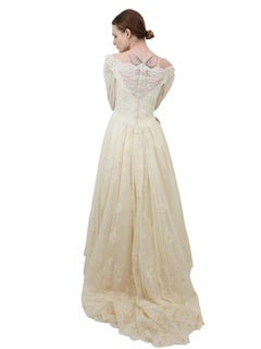 Priscilla of Boston 1986 Lace Long Sleeve Wedding Gown