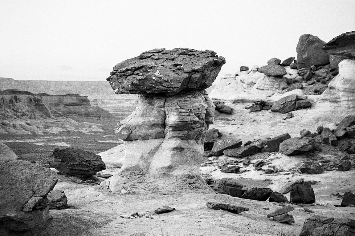 Priscilla Rattazzi Black and White Photograph - Gnarly Hoodoo