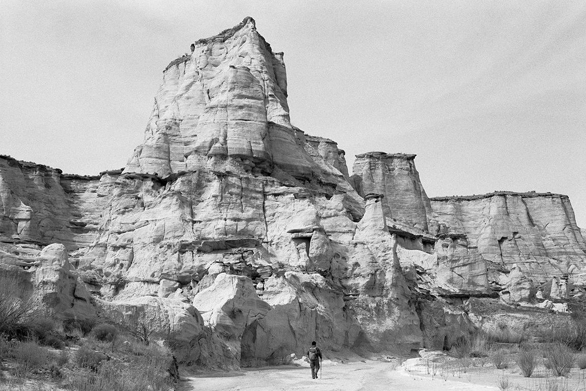 Priscilla Rattazzi Black and White Photograph - Yermo in his Canyon