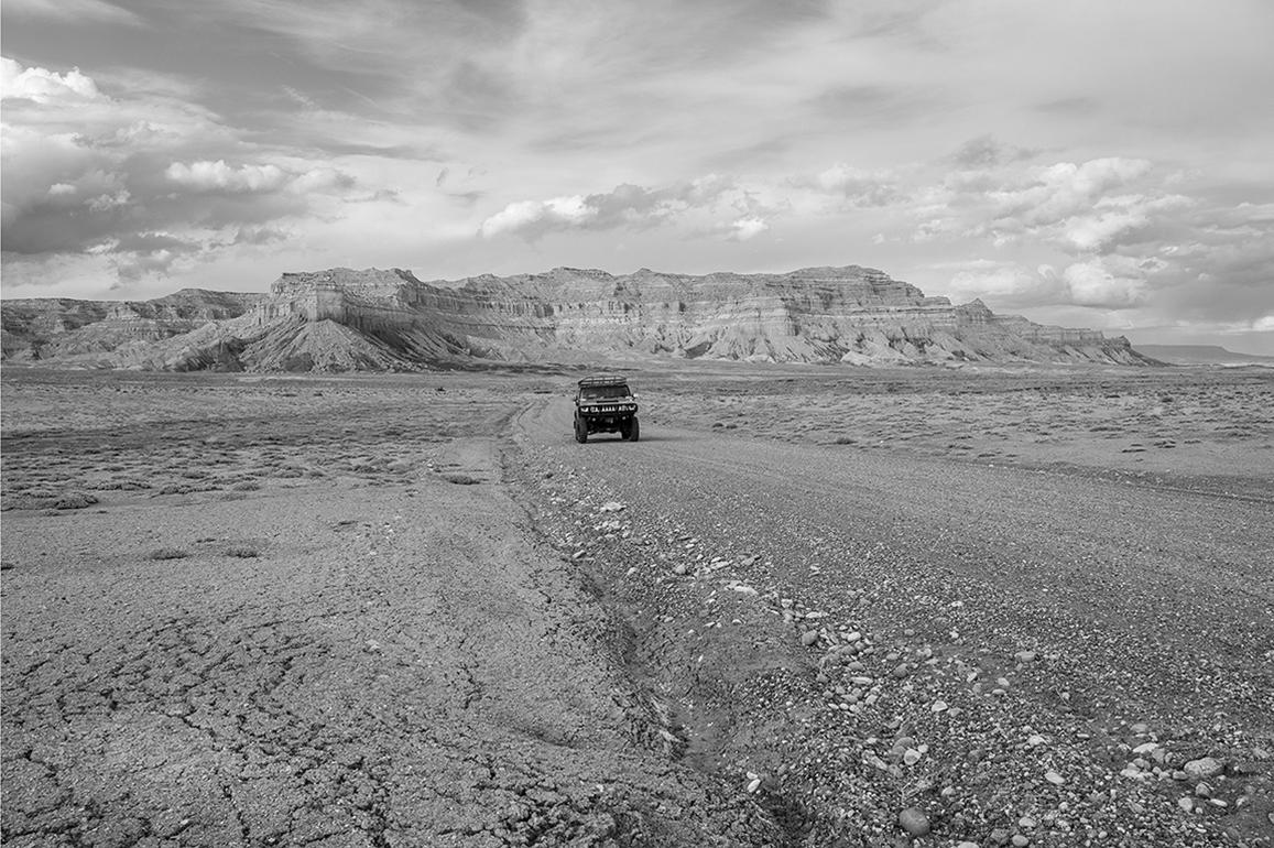 Priscilla Rattazzi Black and White Photograph - Yermo's Hummer, 2018