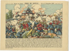 Prise de Sontay, an Épinal Print of a French Tonkin War Battle, 1883
