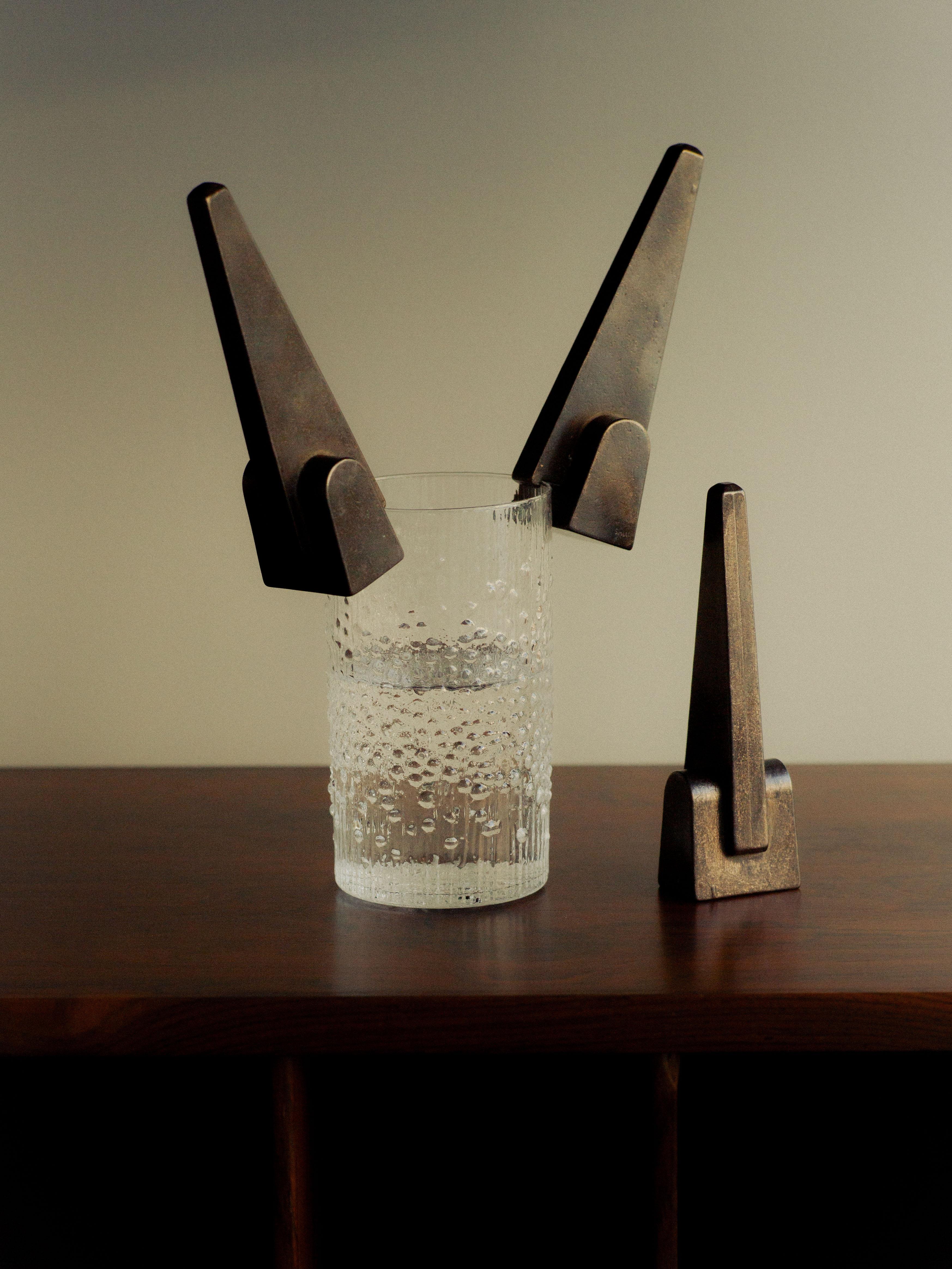 Contemporary Prise Patinated Bronze Bottle Opener by Henry Wilson For Sale 4