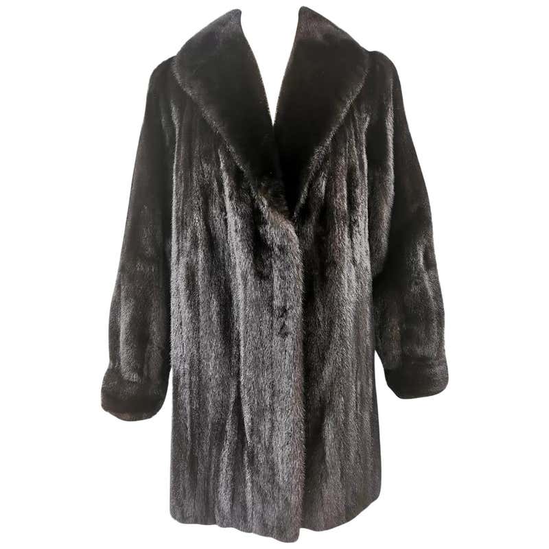 Brand New NOS Louis Ferraud Mink Fur Coat reversible size 24 For Sale ...