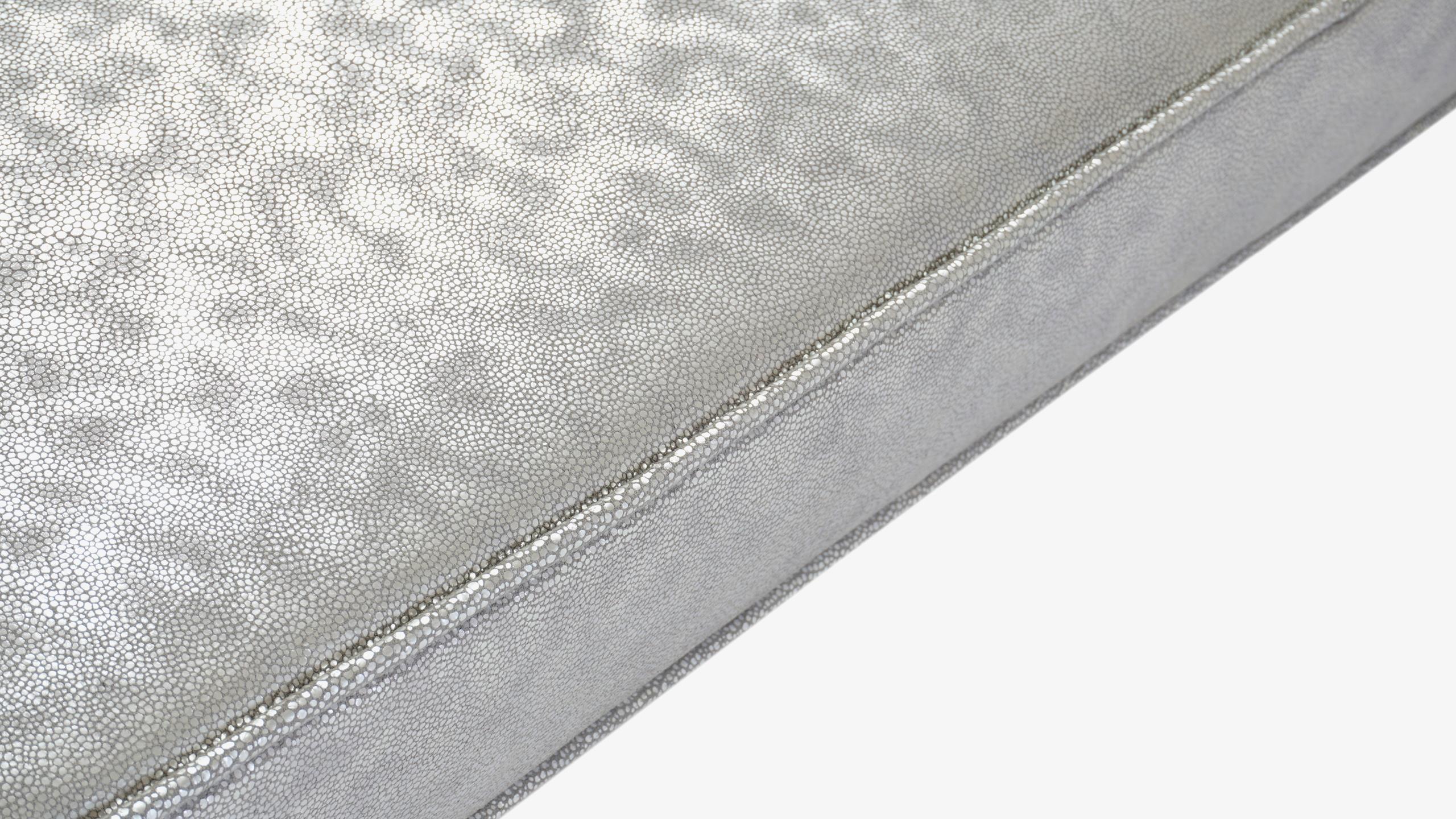 Polished Prism Bench in Sharkskin Motif Leather by Montage For Sale