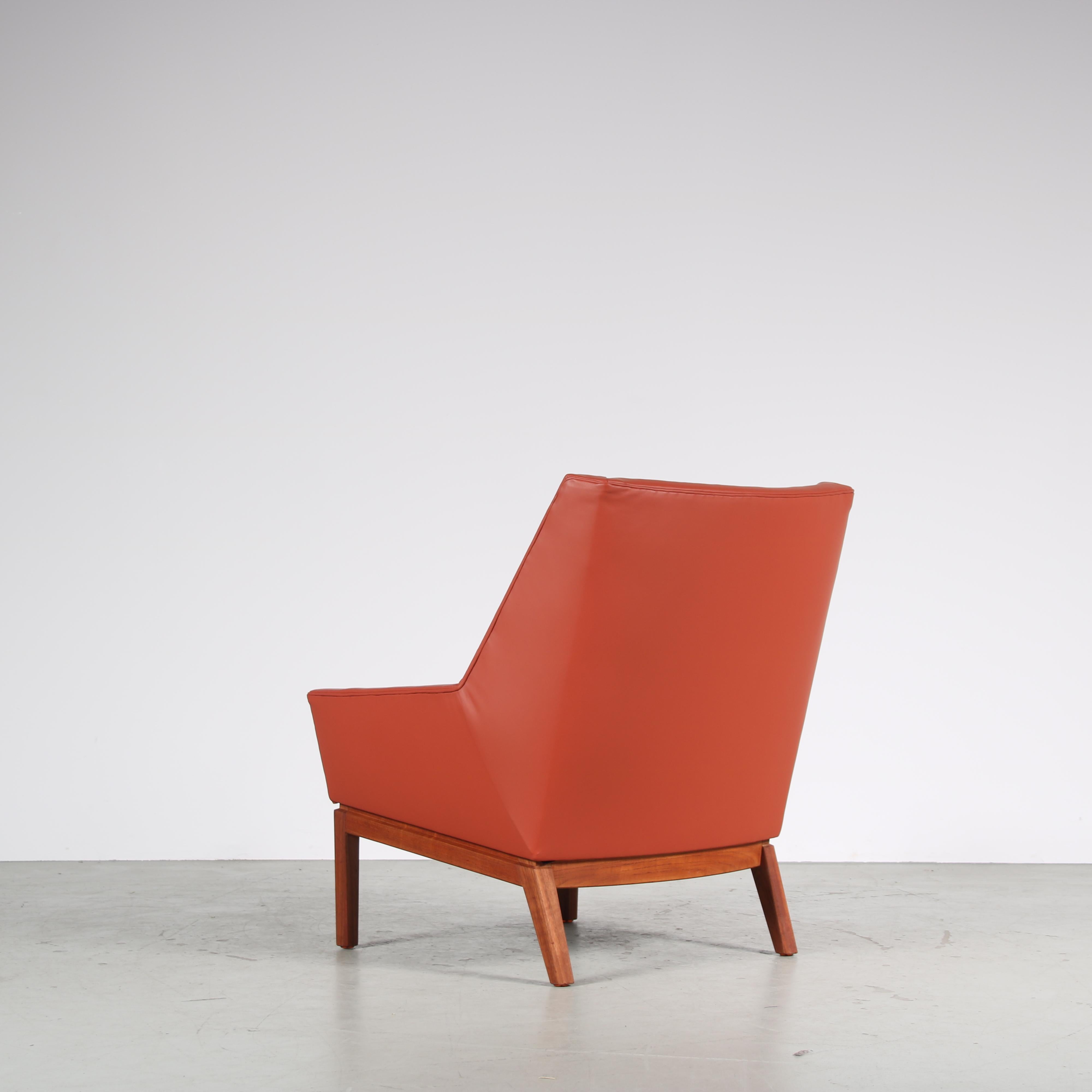 Mid-20th Century “Prism” Chair by Erik Kolling Andersen for Peder Pedersen, Denmark 1950 For Sale