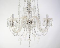 Prism Chandelier With Five Glass Arms From 1890s