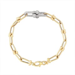 Prism Diamond 14K (or 18k upon request) Yellow Gold Link Bracelet