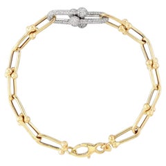 Prism Diamond 14K (or 18k upon request) Yellow Gold Link Bracelet