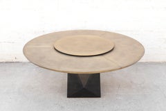 Prism Dining Table, Customizable Metal and Resin