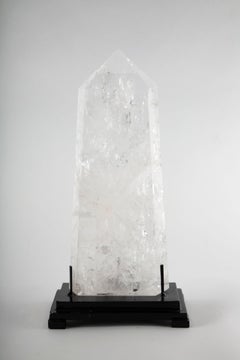 Prism of Clarity: Large Rock Crystal Point, 17"H