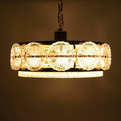 Prism Pendant by Vitrika, 1960s, Hollywood Regency Style Crystal Glass Lamp