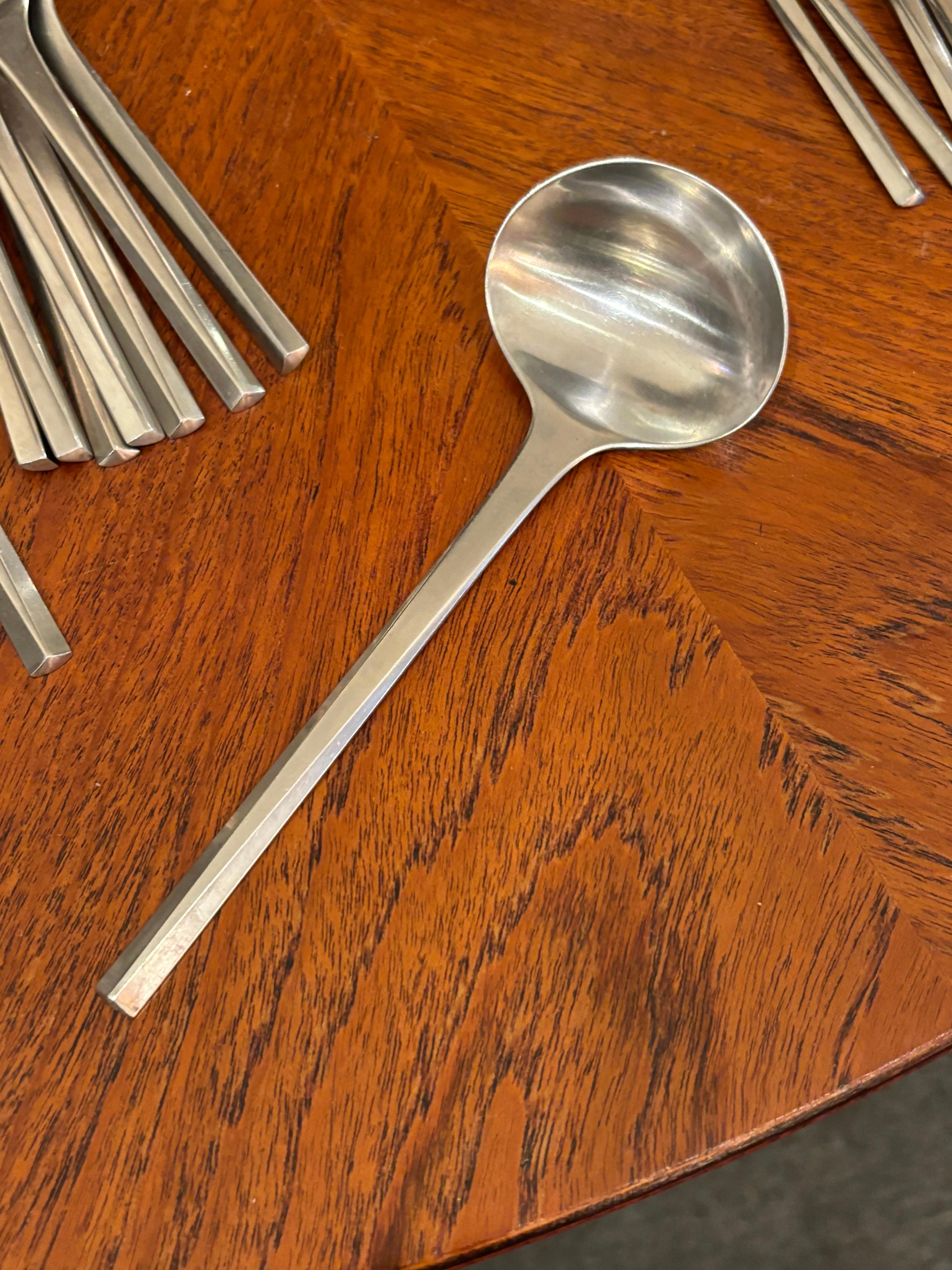 Mid-20th Century Prism Stainless Flatware Set for Georg Jensen 57 piece