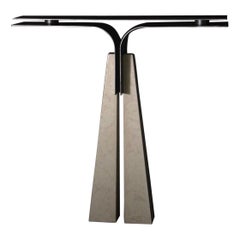 Prisma Console Table in Trani Marble & Curved Iron by D´ARK Atelier