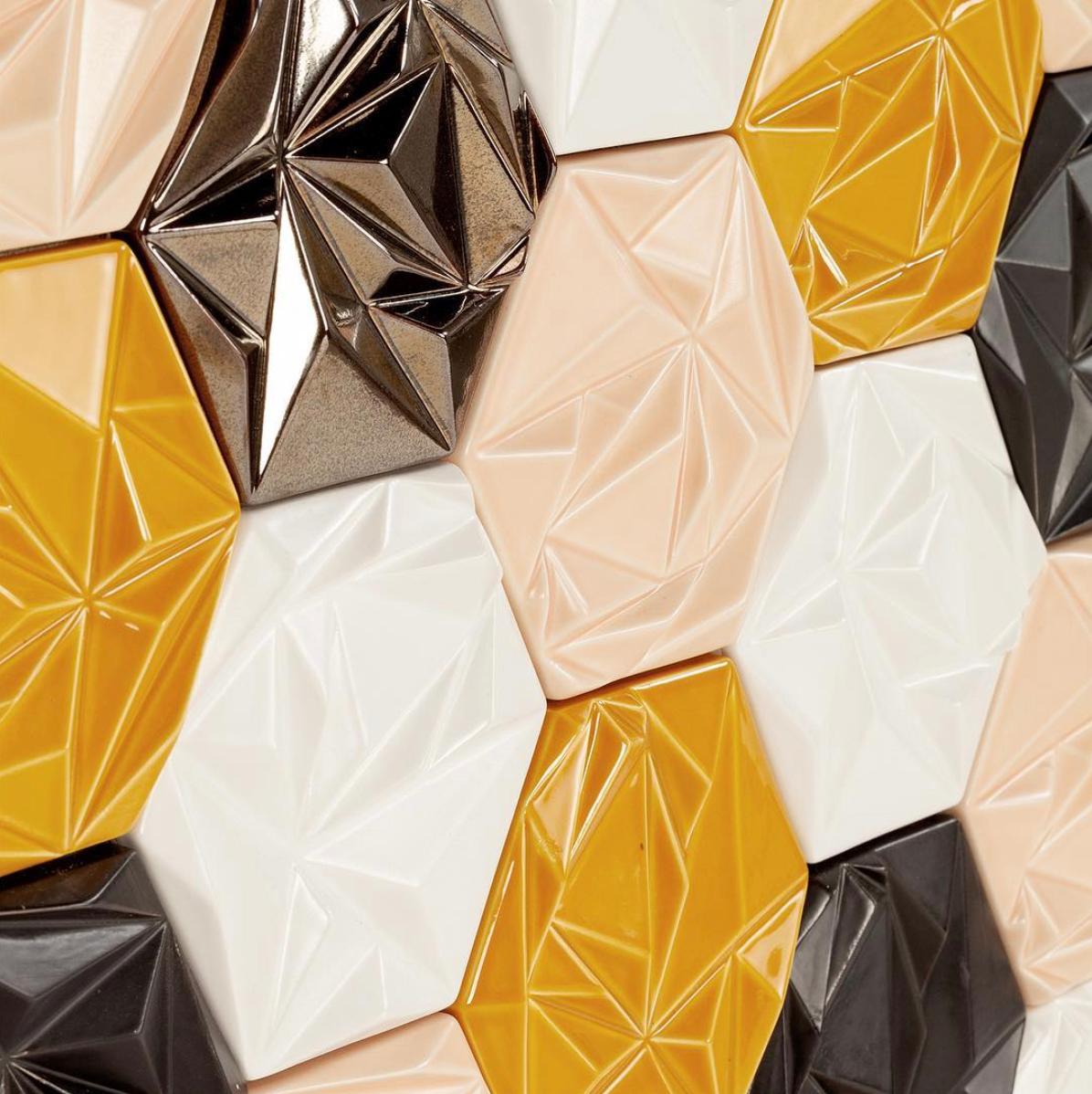 Modern Tile Panel Prisma Handmade Decorative  For Sale